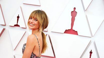 Margot Robbie at the 93rd Academy Awards on April 25, 2021, in Los Angeles, California.