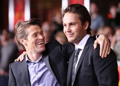 Willem Dafoe and Kitsch at the premiere