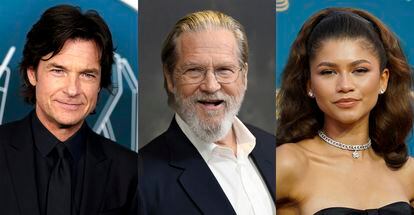 This combination of photos shows Jason Bateman, from left, Jeff Bridges and Zendaya, who are among the presenters for this year's Screen Actors Guild Awards.