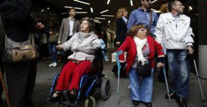Spanish thalidomide victims at the 2013 trial in Madrid.