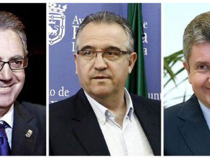 Left to right, Miguel Sanz, Enrique Maya and &Aacute;lvaro Miranda. 