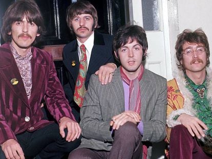 George Harrison, Ringo Starr, Paul McCartney y John Lennon: The Beatles en 1967.