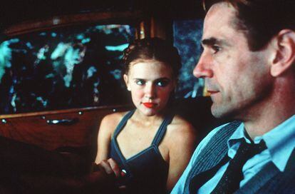 Dominique Swain and Jeremy Irons in Adrian Lyne's 'Lolita' (1997). 
