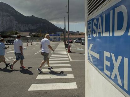 Pedestrians in Gibraltar.