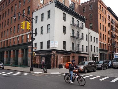 385 Greenwich Street in Tribeca (New York), where apartments were illegally offered through Airbnb, in January 2019.