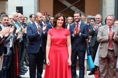 Isabel Diaz Ayuso before taking office as leader of the Madrid region in August.