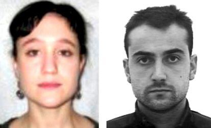 Interior Ministry-supplied photographs of Itziar Moreno and Oier Gómez Mielgo, arrested in France at the weekend.