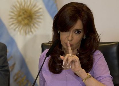 Argentinean President Cristina Fernández de Kirchner during a public appearance on February 11.