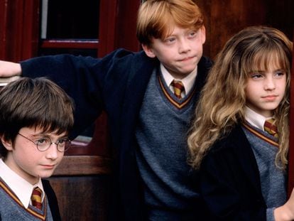 Daniel Radcliffe, Rupert Grint and Emma Watson in 'Harry Potter and the Sorcerer's Stone.'