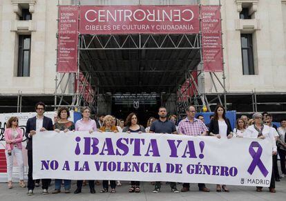 A Madrid protest against gender violence in May 2017.