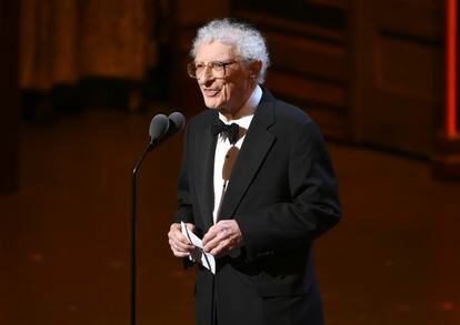 Sheldon Harnick accepts the special Tony Award for lifetime achievement in the Theatre at the Tony Awards at the Beacon Theatre on June 12, 2016, in New York.
