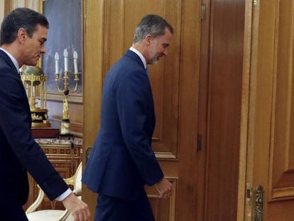 Acting PM Pedro Sánchez meeting with Felipe VI this Tuesday.