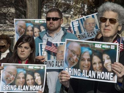A 2013 protest in Washington to get Alan Gross released.