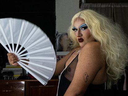 Guatemalan drag queen Andromeda, minutes before attending the ‘Dancing Queer,’ event this June in Guatemala City.