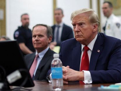 Former U.S. President Donald Trump attends the Trump Organization civil fraud trial, in New York State Supreme Court in the Manhattan borough of New York City, U.S., December 7, 2023.