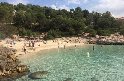 A beach in Calviá in the Balearic island of Mallorca.