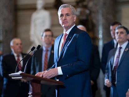 Speaker of the House Kevin McCarthy, R-Calif., at the Capitol in Washington, March 10, 2023.