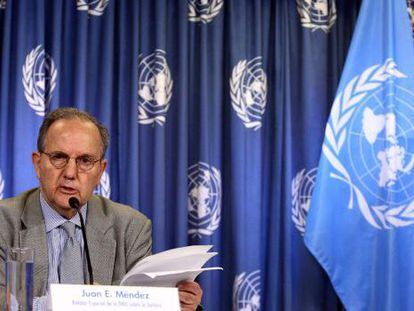 UN Special Rapporteur Juan M&eacute;ndez in Mexico City. 