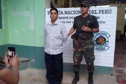 Steven Manrique at the time of his arrest in Peru.