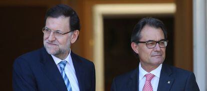 Rajoy (left) and Mas’s last meeting was in July.