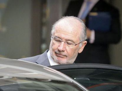 Rodrigo Rato after his hearing at the High Court on October 16.