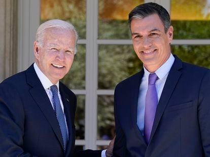 U.S. President Joe Biden and Spain's Prime Minister Pedro Sánchez in Madrid on June 28, 2022.
