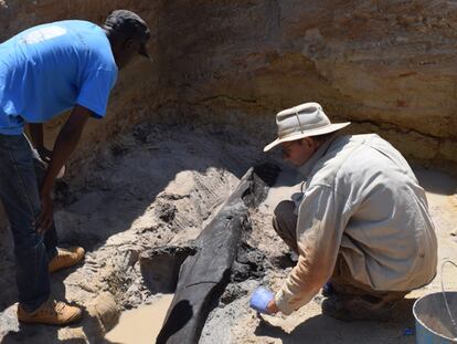 A team discovered the wooden structure in 2019 at the archaeological site of Kalambo (Zambia).