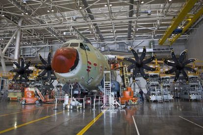 Airbus Military&#039;s A-400M assembly line in Seville.