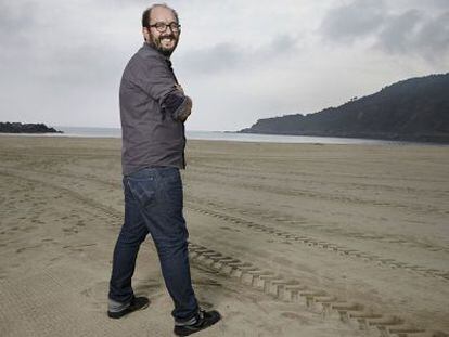 Filmmaker Borja Cobeaga on San Sebastián’s Zurriola beach.