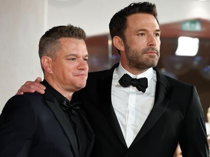 American actors Matt Damon, Ben Affleck at the 78 Venice International Film Festival 2021.