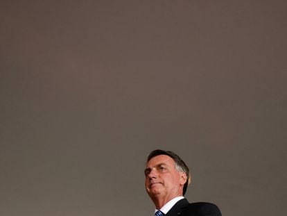 Jair Bolsonaro during a press conference at the presidential residence on November 1.