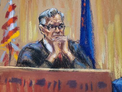 Judge Juan Merchan during the trial against the Trump Organization for tax evasion in Manhattan criminal court, in November 2022.