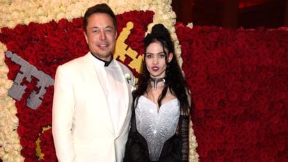 Elon Musk and Grimes at the 2018 Met gala in New York. 