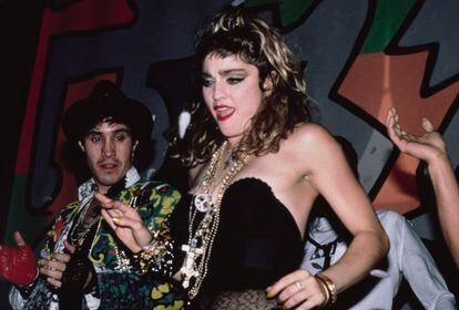 Madonna on her Virgin Tour, 1985.