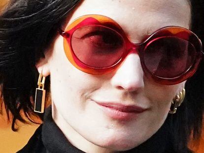 Eva Green departs the Rolls Building, where she is suing production company White Lantern Films, over payment for a shuttered British film project.