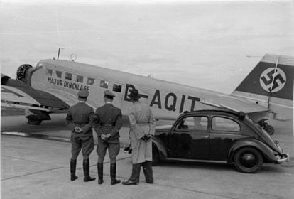 A Junkers Ju 52 airplane like the one that crashed in Spain with von Scheele aboard.