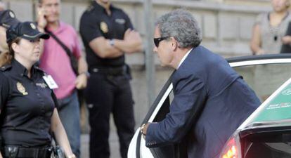 Jordi Pujol Ferrusola arrives at the High Court on Monday.