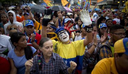 MUD supporters at an electoral event in Caracas on Wednesday.