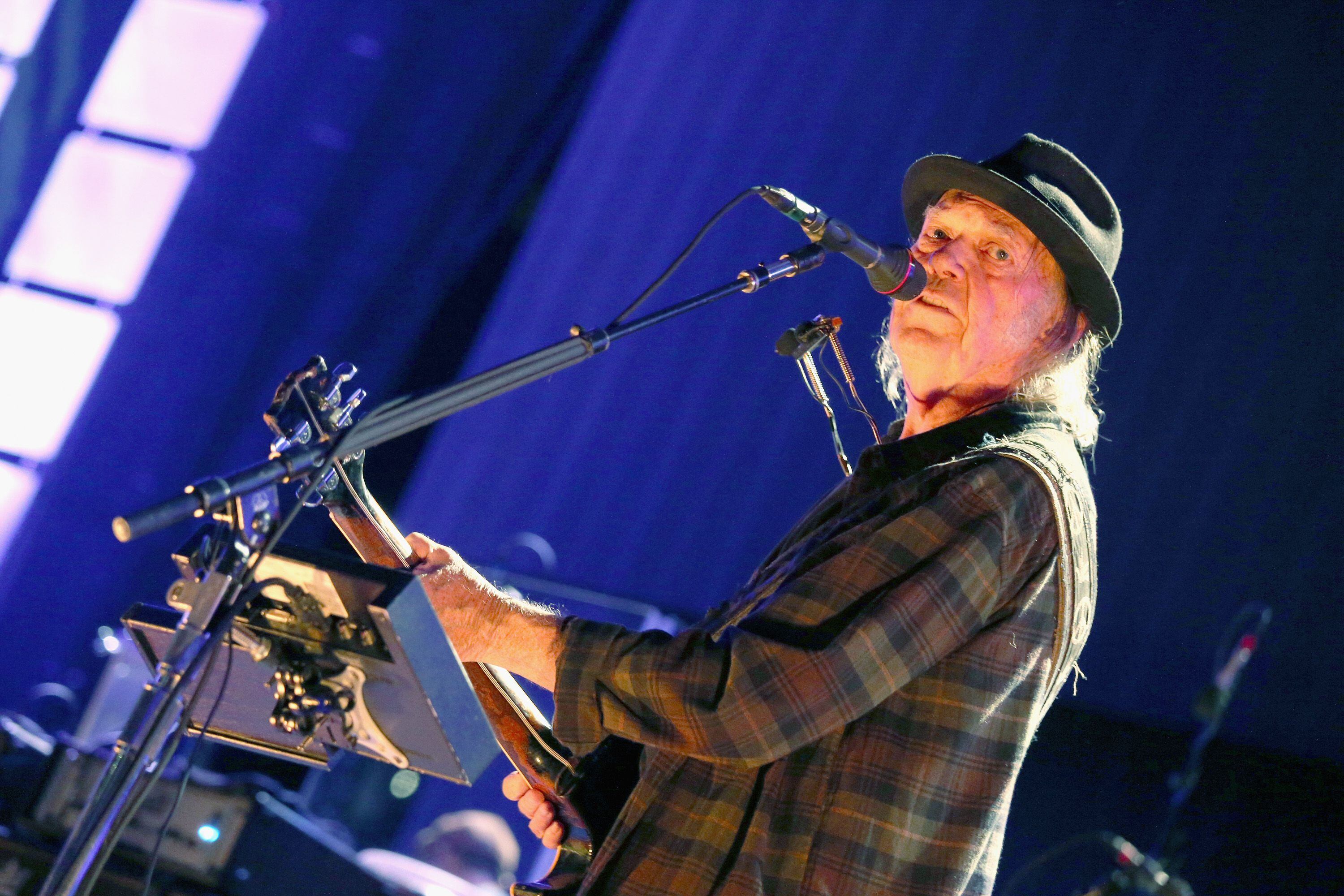 Neil Young at the 34th Farm Aid Festival in September 2019 in Wisconsin.