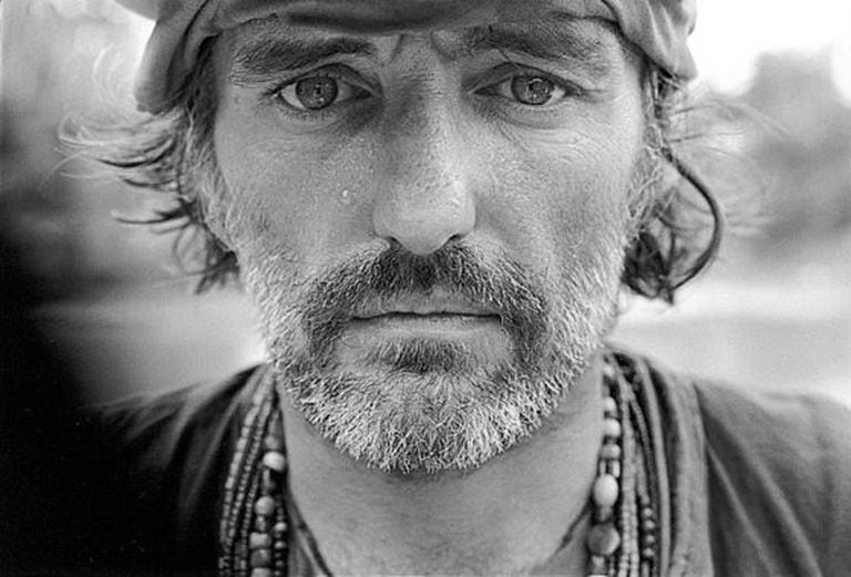 Dennis Hopper, in a photo taken by Mary Ellen Mark during the shooting of Apocalypse Now in 1976.