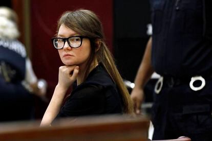 Anna Sorokin at her trial in the New York Supreme Court on April 25, 2019.