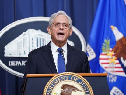 U.S. Attorney General Merrick Garland announces the appointment of Special Counsel David Weiss in the ongoing investigation of Hunter Biden, son of U.S. President Joe Biden, during a brief statement at the Justice Department in Washington, U.S., August 11, 2023