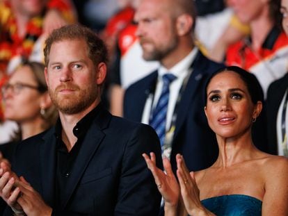 Harry and Meghan, Duke and Duchess of Sussex, at the Invictus Awards in Düsseldorf, Germany, in September 2023.