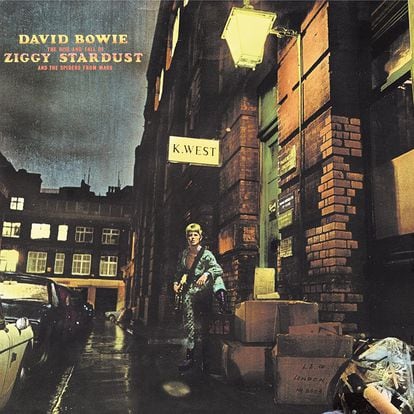 The cover art of 'The Rise And Fall Of Ziggy Stardust And The Spiders From Mars,' by David Bowie. 
