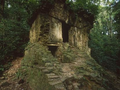The Temple of the Jaguar in Palenque, Chiapas.
