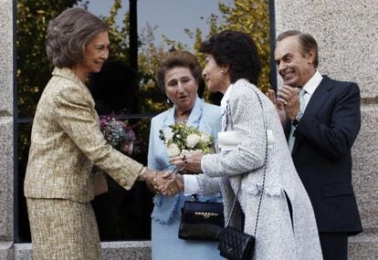 Paloma O&#039;Shea (right) and Queen Sof&iacute;a at the 2008 opening of the institute.