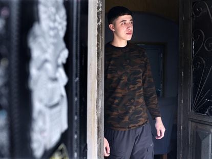 Wisam Tamimi, 17, at his home in Nabi Salih, West Bank, on December 2, 2023.