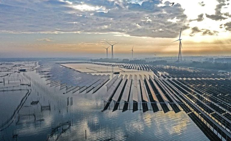 A solar energy plant in Sihong, China.