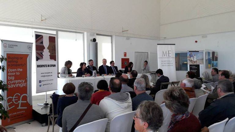 A meeting of ‘Brexpats in Spain’ last Friday in Mijas, Málaga.