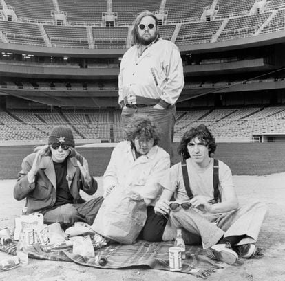 The band NRBQ at Yankee Stadium in New York in 1978. 